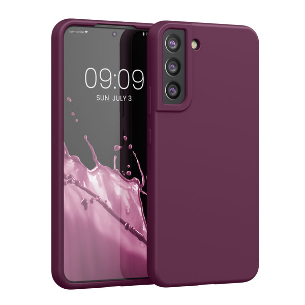 kwmobile_TPU Case gummiert für Samsung Galaxy S22 Plus Bordeaux Violett