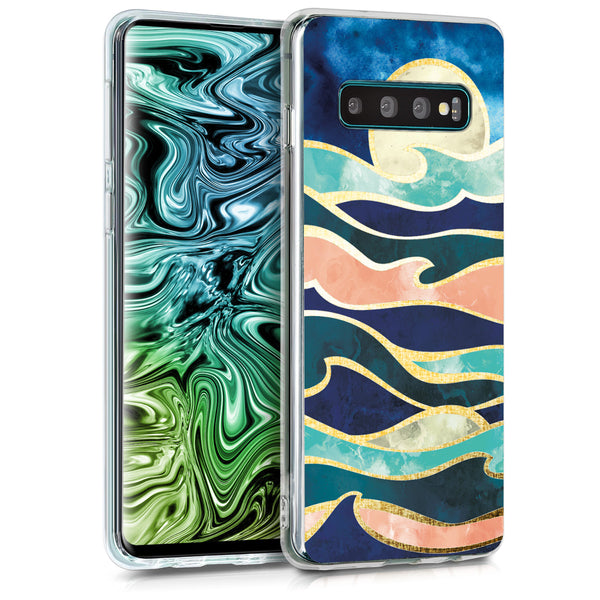 Crystal Case TPU IMD (Full Print) für Samsung Galaxy S10 Glory Mix Wellen Design