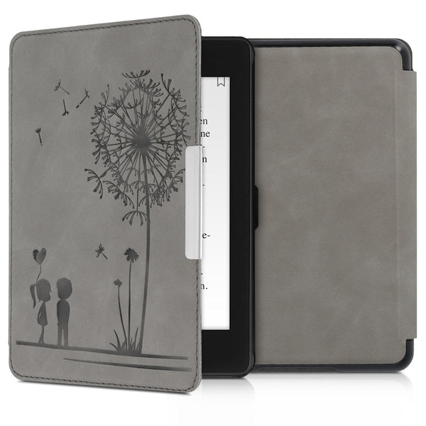 Flip Case Nubukleder Imitat für Amazon Kindle Paperwhite (10. Gen - 2018) Pusteblume Love Design