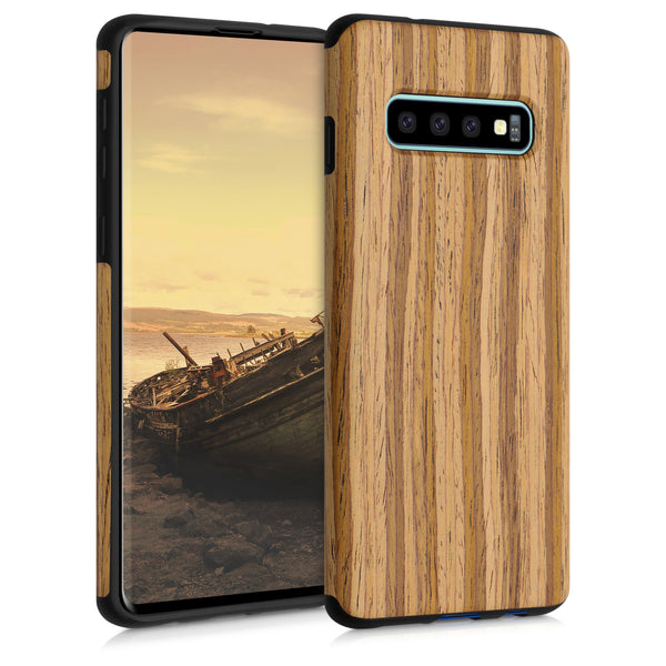 Softcase TPU für Samsung Galaxy S10 mit Holz Maserung Design