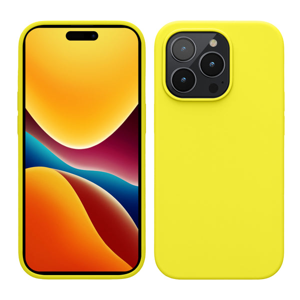 TPU Case gummiert für Apple iPhone 14 Pro Zitronengelb